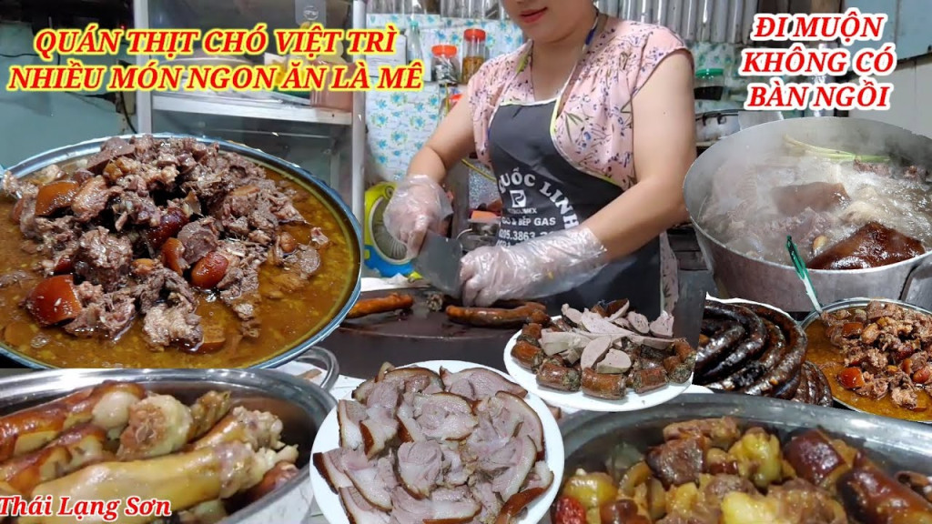 QUÁN THỊT CHÓA VIỆT TRÌ NHIỀU MÓN NGON MỚI TỐI ĐÃ ĐÔNG KÍN AI ĂN CŨNG KHEN NGON TLS