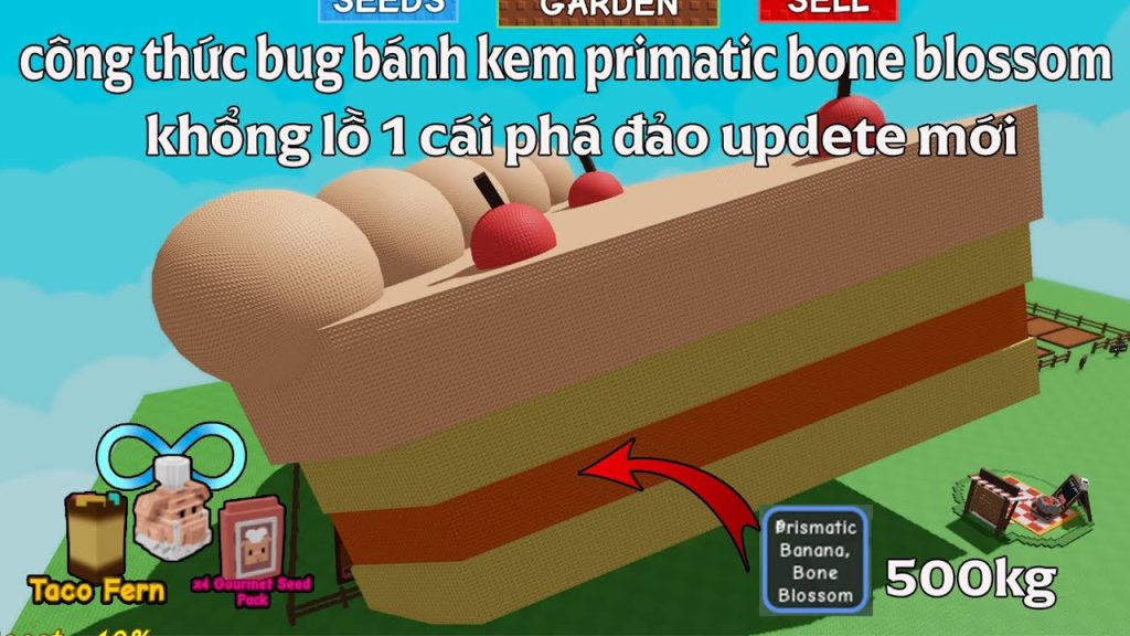 GROW A GARDEN| CÔNG THỨC BUG BÁNH KEM PRIMATIC BONE BLOSSOM BANANA KHỔNG LỒ 1CÁI PHÁ ĐẢO UPDATE MỚI