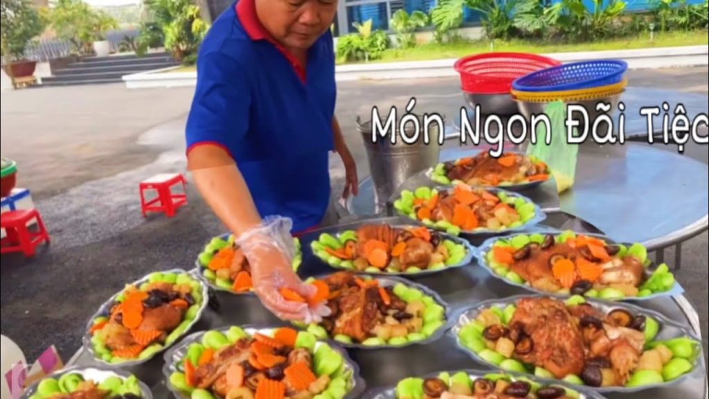 Món Ngon Đãi Tiệc 14 Bàn Ở Long An, Giò Heo Hầm Nấm Đông Cô Cải Thìa Thơm Ngon, Chỉ Với Từ 2tr