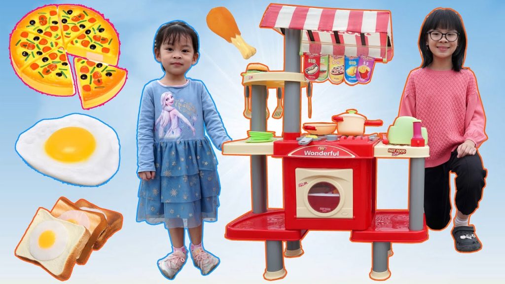 Trò chơi bé tập nấu ăn và bán hàng 💎 AnAn ToysReview TV 💎